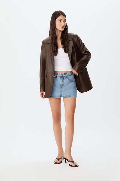Stradivarius Faux leather blazer
