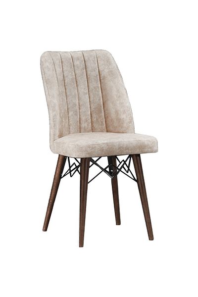 Casafun Set of 4 Cafe-Fun style chairs, production for cafe, restaurant, terraces, metal frame, wooden legs