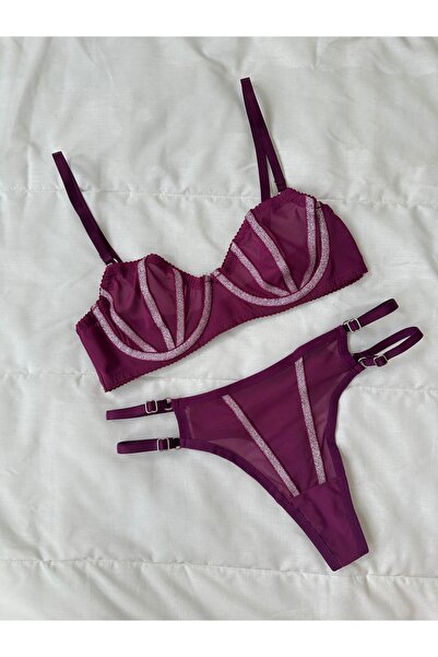 Feruzdesign Σετ Bralet Glitter Cherry Lori