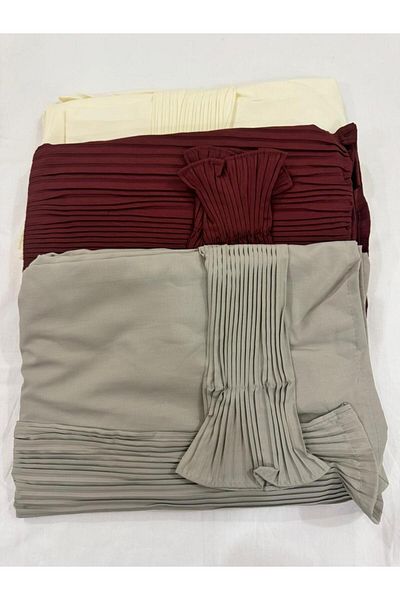 Gerenic Cold cotton prayer shawl, open to wear, set of 3 pieces in different colors