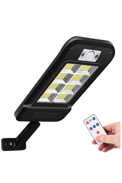 JEWELORA Lampă solară 8COB 160 LED, senzor de mișcare/lumină cu telecomandă -...