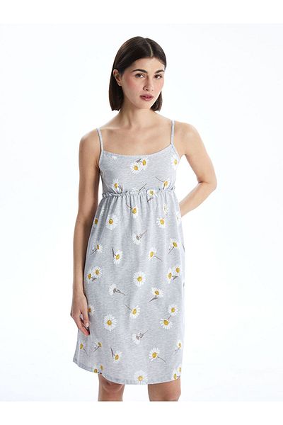 LC Waikiki U Neck Floral Straps Women's Nightgown