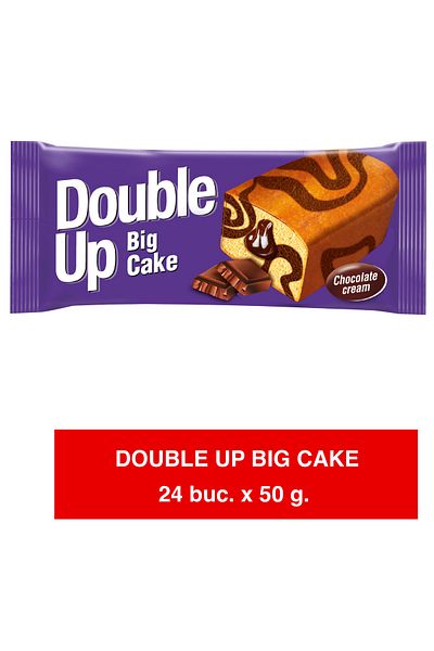 Mert DOUBLE-UP BIG – Chocolate Cream Cake – 50g x 24 | Generous and Intense Dessert
