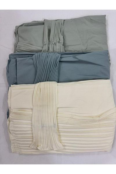 Gerenic Cold cotton prayer shawl, open to wear, set of 3 pieces in different colors