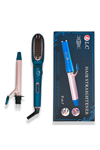 LC D 2-in-1 Hair Dryer & Straightener Brush Hs-32622 | فرشاة مجفف ومملس شعر م...