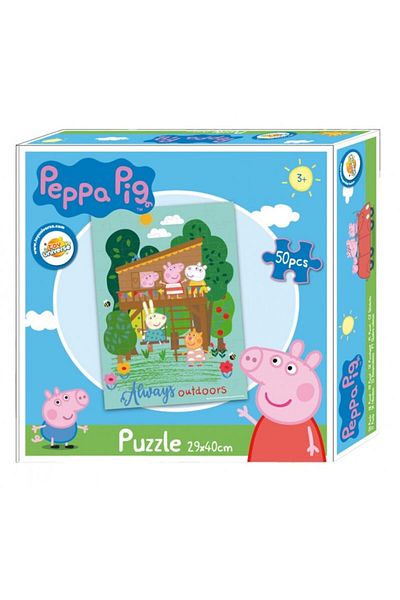 Peppa Pig Puzzle Peppa Pig Always Outdoors, 50 pieces, 40 x 29 cm, Multicolor
