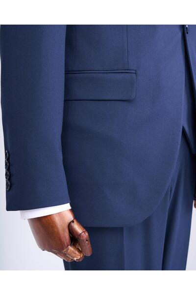 TerziAdemAltun Italian Style Slim Fit Men Jacket Vest Pants Suit Navy Blue T13466