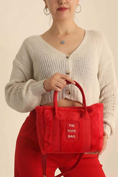 Efe PELUŞ KADIN AYARLANABİLİR UZUN ASKILI EL OMUZ VE KOL ÇANTASI 26x20 cm