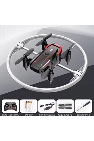 TRUST STORE Katlanabilir Mini BK2 Drone Optik Akışlı LED Işıklı Tek Tuş Kalkı...