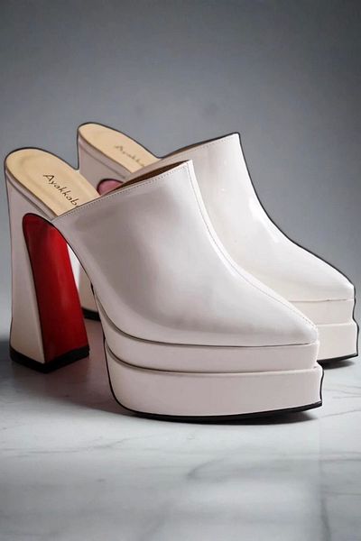 PayBuy Stylish Design Double Platform Design Closed Toe High Heel Slippers Stylish and Elegant Evening Dress Shoes