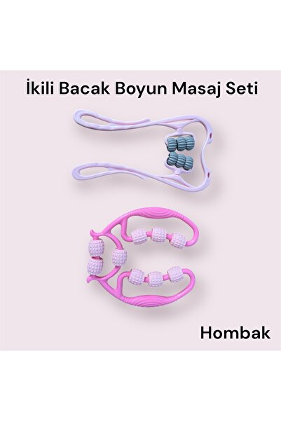 Hombak İkili Set Kas Gevşetici Masaj Aleti 9 Tekerlekli Ayarlanabilir Lenf Dr...