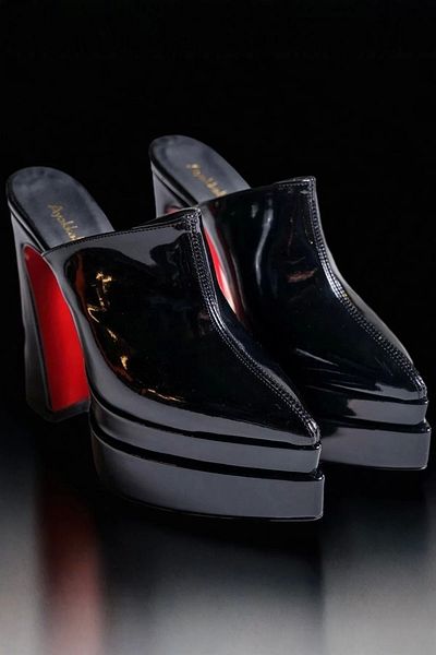 PayBuy Stylish Design Double Platform Design Closed Toe High Heel Slippers Stylish and Elegant Evening Dress Shoes