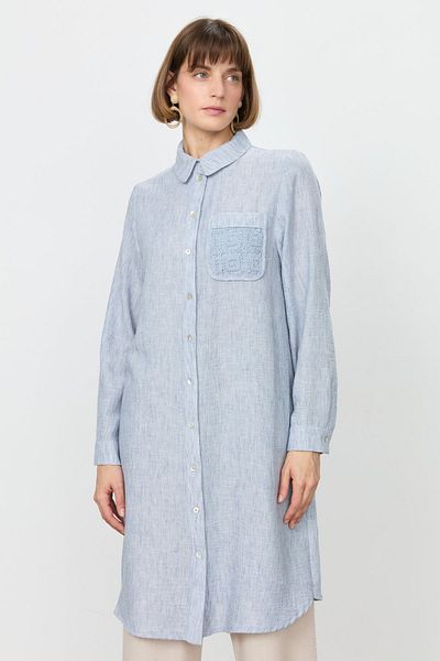 Nihan Brode Lace Detailed Tunic Indigo