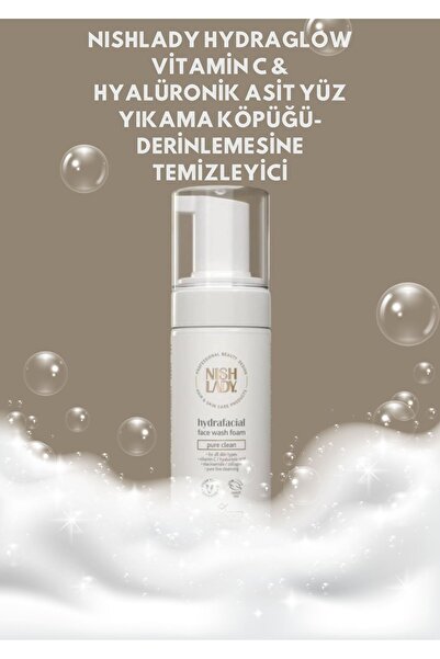 NISHLADY HydraGlow Vitamin C & Hyaluronik Asit Yüz Yıkama Köpüğü - Derinlemesine Temizleyici