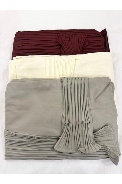 Gerenic Cold cotton prayer shawl, open to wear, set of 3 pieces in different colors