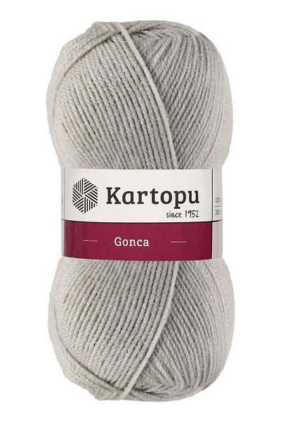 Kartopu Kartopu K920 Gonca Knitting Yarn – 100g, 300m – Light Grey