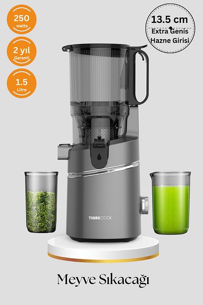 TIGRECOOK Slow Juicer Slow Squeeze Solid Fruit Juicer Sorbet and Ice Cream