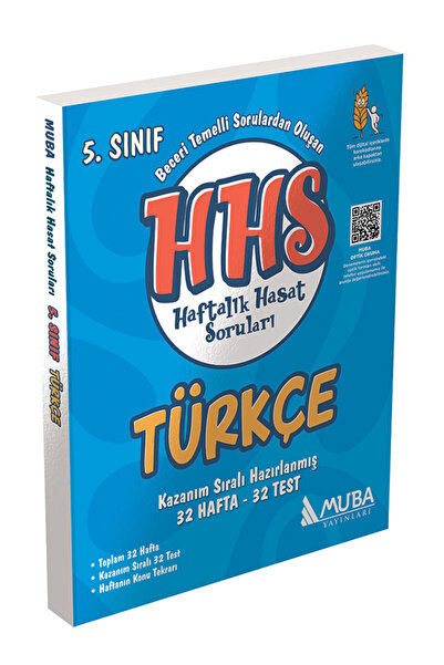 Evrensel İletişim Yayınları 5.Sınıf Muba HHS Türkçe Haftalık Hasat Soruları / Kazanım Sıralı Hazırlanmıştır / 32 Hafta 32 Test