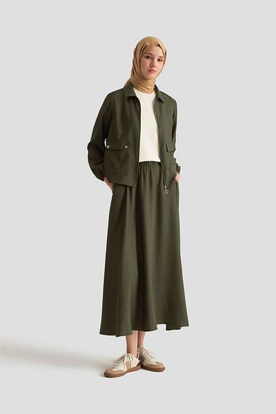 Armine Jacket Viscose Suit 25Yt622 Mildew Green