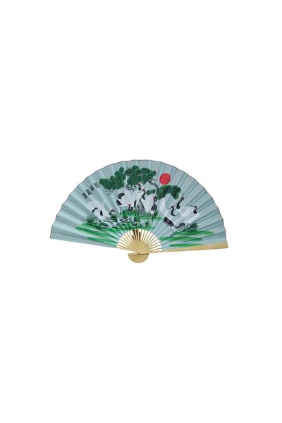 GOBI Ventilator de perete FENG SHUI, albastru cu macarale, 90 cm x 160 cm
