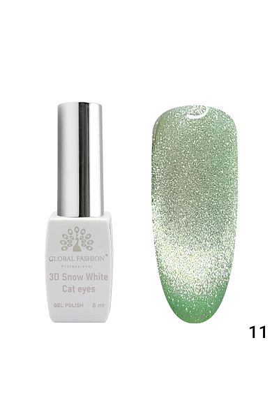 global fashion Oja semipermanenta, Snow White, 3D Cat Eye, Global Fashion 8ml, 11