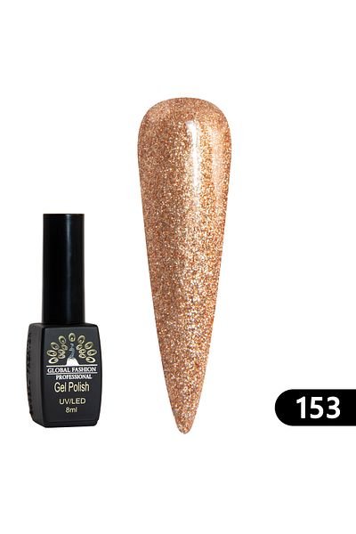 global fashion Oja semipermanenta BLACK ELITE, Global Fashion 8 ml, 153