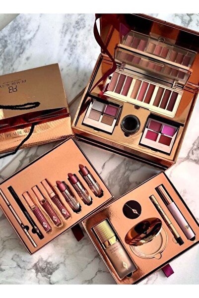 real beauty صندوق مكياج الجمال الحقيقي الذهبي