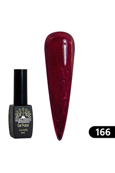 global fashion Oja semipermanenta BLACK ELITE, Global Fashion 8 ml, 166