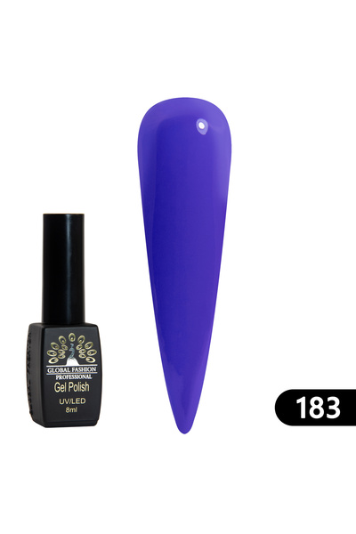 global fashion Oja semipermanentă BLACK ELITE, Global Fashion 8 ml, 183