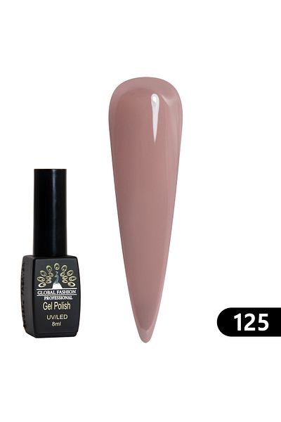 global fashion Oja semipermanenta BLACK ELITE, Global Fashion 8 ml, 125