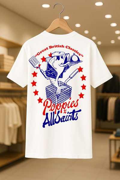 C&C OKULCUNUZ تي شيرت مطبوع عليه Poppies مقاس كبير للجنسين مصنوع من القطن بنس...