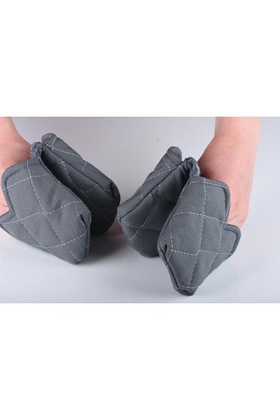 Lio20 Crab Heat Resistant Fabric Oven Gloves Set of 2 |   15 Seconds 250 ° C Protection |   Silicone Free |   Anthracite