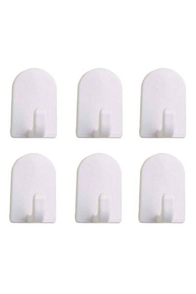 Interdesign Self-Adhesive Mini Plastic Wall Mounted Hook White