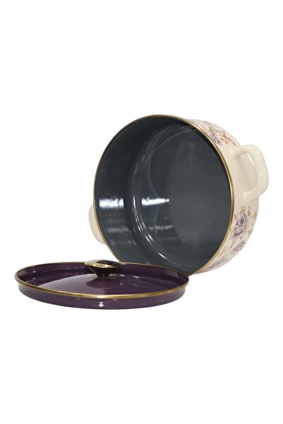 PR HOME Fiorella Flat Form Enamel Pot 24 cm