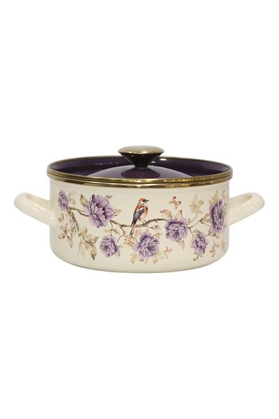 PR HOME Fiorella Flat Form Enamel Pot 24 cm