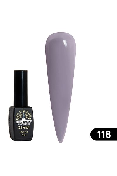 global fashion Oja semipermanenta BLACK ELITE, Global Fashion 8 ml, 118