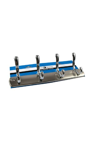Interdesign Bruscia Wall-Mount Rack Silver