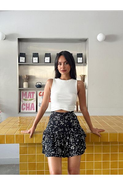 mydukkan.co Fustă scurtă cu modele florale