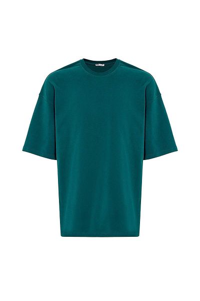 VAMOSCLO Basic Oversize Crew Neck T-Shirt Petrol