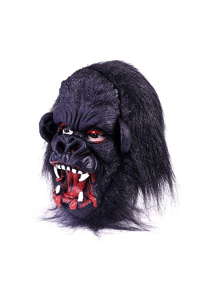 Hilcen Latex Gorilla Mask with Black Hair No 2