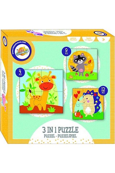 Javoli Puzzle Animale 3 in 1, 25 Piese