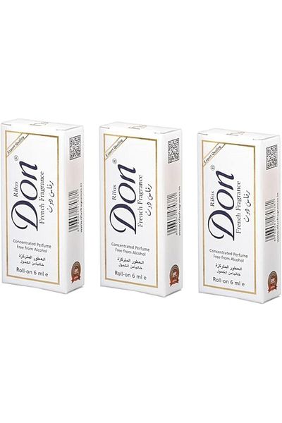 Rifas Don French Alcohol-Free Roll-On Perfume by Rifas DON, 6ml, Pack of 3