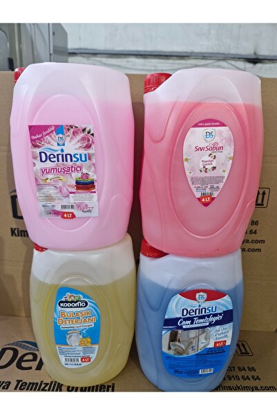 DERİNSU KİMYA YUMUŞATICI, SIVI SABUN, BULAŞIK DETERJANİ, CAMSİL
