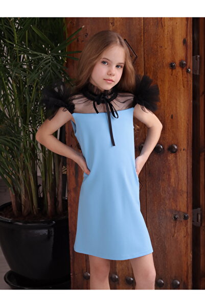 Katee's Kids Chic Puff Sleeve Mini Dress For Special Occasions