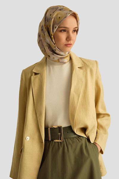 Armine Double Breasted Linen Jacket 25Y5917 Lemon