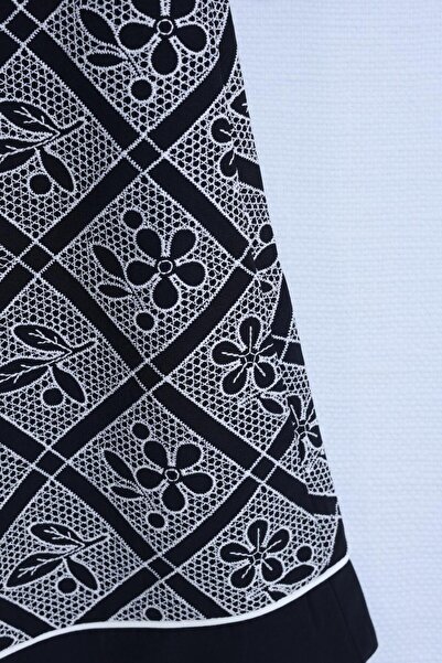 By Mare Style Simone-Deep V-Neck Black Tunic Brode Dress