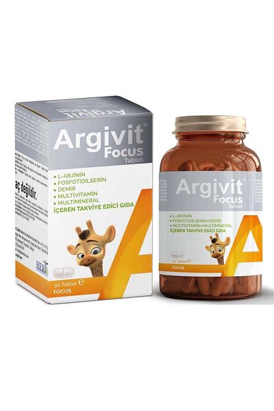 Argivit Focus Multivitamin to Increase Height and Concentration in Adults 30 Tablets