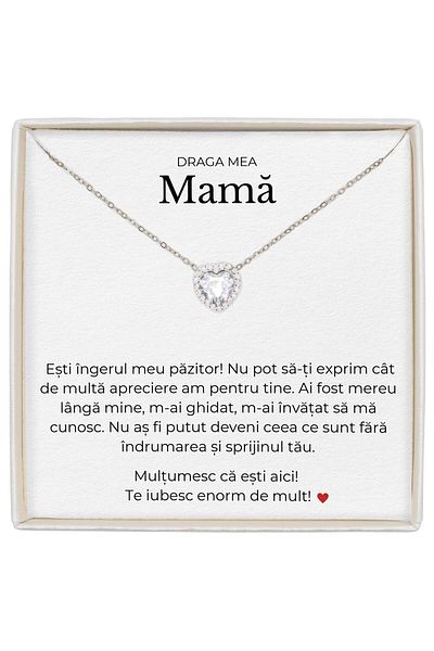 The Jewel Heart Forever Yours Necklace For Mom, Jewelry With Shining Heart And Emotional Message
