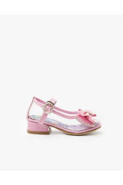 BAYRAMOĞLU KUNDURA Byk Pink, Transparent, Heeled Girl's Cinderelaa Glass Shoes