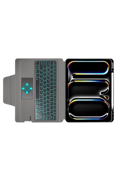 Petite Tuds Husă de protecție cu tastatură pentru iPad Pro 13 2024, Petite Tuds, KeyTab Pro, S37, plastic dur, Inte